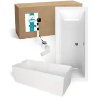 Calmwaters Modern Select - Badkuip - 170 x 75 cm - Set badkuipdragers