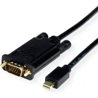 Roline Cable Mini DisplayPort - VGA, Mini DP M - VGA M, zwart, 1 m