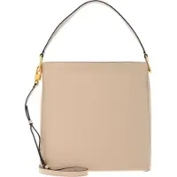 Coccinelle Leren Handtas Schoudertas Liya Handbag Silk / Powder Pink Beige