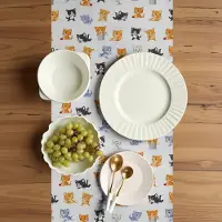 Abakuhaus Katten-tafelloper – Kleurrijk kattenmotief – 40x180 cm
