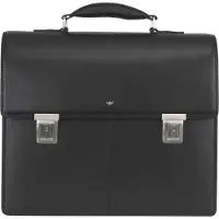 Golden Head Afzonderlijke gevallen Schoudertas met laptopvak Polo Business Bag Black Zwart