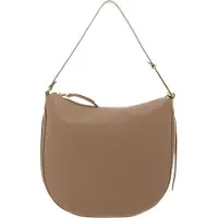 Coccinelle Leren Schoudertas Priscilla Handbag Grained Leather Toasted Beige