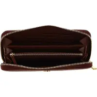 Coccinelle Leren Portemonnee Myrine Zip Around Wallet Brule Terracotta
