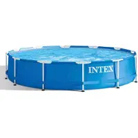 Intex 28210NP, 6503 liter, Framezwembad, Geschikt voor kinderen en volwassenen, Blauw, 21,9 kg