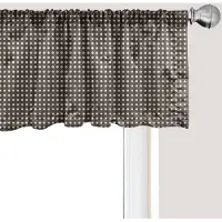 Abakuhaus Retro Raamvalletje, Gordijnvalletje voor Keuken en Slaapkamer met Tunnelzoom, 137 cm x 45 cm, Donker Taupe en Champagne