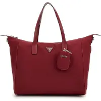 GUESS reistas met laptopvak Follie Carryon Large Tote Rust Red donkerrood