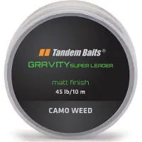 Tandem Baits Looden koord zonder kern, Gravity SuperLeaders, 45 lb / 10 meter, groene camouflage