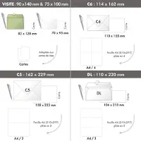 Clairefontaine Pollen enveloppen 90 x 140 mm natura, 100% gerecycled papier
