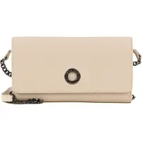 Mandarina Duck Leren Kaarthoes Schoudertas Mellow Leather Wallet Bag Papyrus Beige