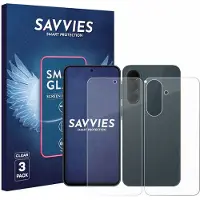 Savvies 3 Stuks Screenprotector - geschikt voor Samsung Galaxy A37 5G (Voor+Achter) - beschermfolie glas transparant