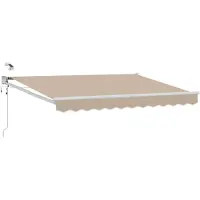 vidaXL Elektrisch Uitschuifbare Zonneluifel Beige 3 x 2,5 m