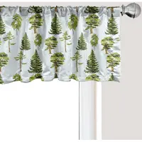 Abakuhaus Bladmotief Raamvalletje, Gordijnvalletje voor Keuken en Slaapkamer met Tunnelzoom, 137 cm x 30 cm, Babyblauw Appelgroen