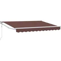 vidaXL Uitschuifbare luifel Bruin 3,5 x 2 m Polyester en Metaal