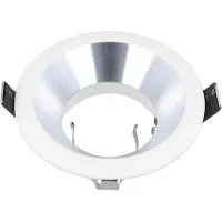 LED line Inbouwspots GU10, Ø75mm, aluminium, inclusief GU10 fitting voor LED lampen, wit/zilver, rond, 5W, neutraal wit