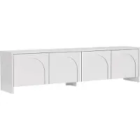 Skye Decor - TV-standaard - Hout Zwart - Frame: 100% gemelamineerd spaanplaat - 43 x 188 x 13 cm