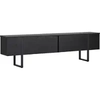 Skye Decor - TV-standaard - Hout Zwart, Zwart - 100% met melamine gecoat spaanplaat - 39 x 190 x 10 cm