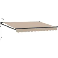 vidaXL Elektrisch Uitschuifbare Zonneluifel Beige 3 x 2,5 m