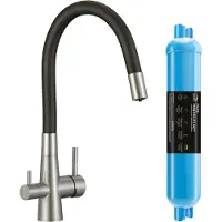 Laveo Keukenmengkraan met flexibele uitloop + Riveco mineralisatiefilter