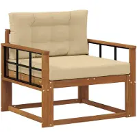 vidaXL Buiten Midden Sofa Naturel