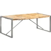 Syfax Eettafel 200x100x75 cm massief ruw mangohout
