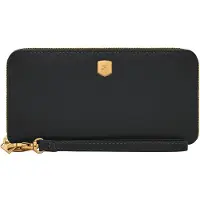 Fossil portemonnee Lennox Zip Continental Wallet Black zwart