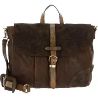 Campomaggi Leren Business tas Schoudertas Briefcase Verde Militare Olijfgroen