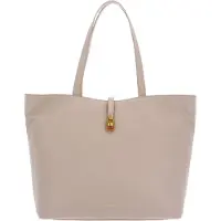 Coccinelle Leren Schoudertas Shopper Magie Soft Handbag Grained Leather Powder Pink Beige