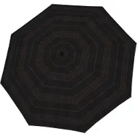 Doppler paraplu Carbonsteel Long AC Karo Black / Grey zwart