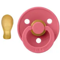 BIBS Symmetrisch Serie - Hevea Rubber Fopspeen - S - Koraal - 0+