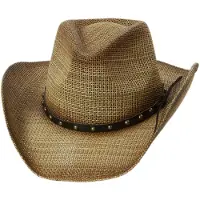 Faustmann Western Strohoed 100% Paperstraw natuur maat L