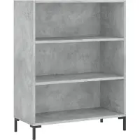 vidaXL Hoge kast 69,5x34x180 cm bewerkt hout betongrijs