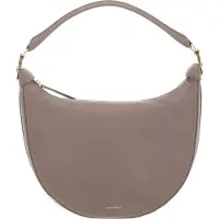 Coccinelle Leren Schoudertas Sunnie Handbag Grained Leather Warm Taupe