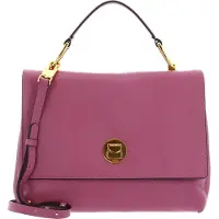 Coccinelle Leren Handtas Schoudertas Liya Handbag Pulp Pink / Brule Paars