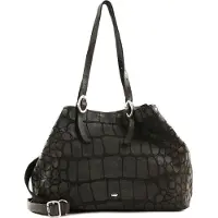 Campomaggi Leren Schoudertas Shopper Centaurus Shopping Bag Grigio Antraciet