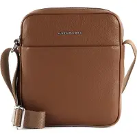Mandarina Duck Leren Schoudertas Mellow Urban Crossover Bag Indian Tan Lichtbruin