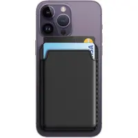 Crrynuo - Magnetische Kaarthouder - PU-Leer - Zwart - Compatibel met iPhone 12-16 Serie - MagSafe Ondersteuning