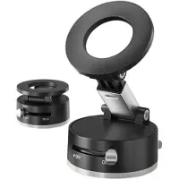 Crrynuo - Magnetische autotelefoonhouder - Versterkte superzuignap telefoonhouder - 360 graden rotatie - Opvouwbaar - Vacuümadsorptie - Gemakkelijk mee te nemen