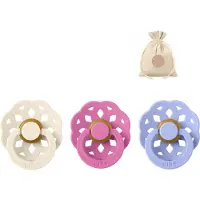 BIBS boheme fopspenen - Maat 1 0 - 6 maanden - Bubblegum, Hush, Ivory + Bolletoet speenzakje