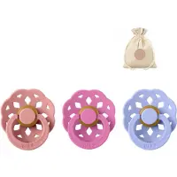 BIBS boheme fopspenen - Maat 2 6-18 maanden - Bubblegum, Hush, Dusty Pink + Bolletoet speenzakje