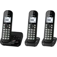 Panasonic Draadloze telefoon - 3 handsets - antwoordapparaat - DECT - 463