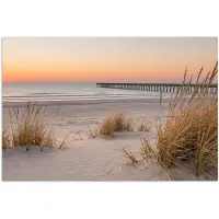 PosterMonkey Poster 30x20 cm - Pier - Zonsondergang - Strand - Posters - Kamer decoratie - Wanddecoratie woonkamer - Muurdecoratie slaapkamer