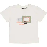 QPI T-shirt wit Jongens Katoen Ronde hals Printopdruk - maat 86