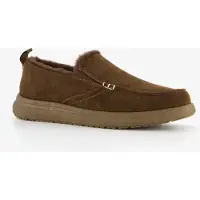Natuform gevoerde heren pantoffels bruin maat 43