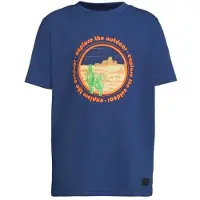 Orange stars T-shirt donkerblauw Jongens Katoen Ronde hals Printopdruk - maat 146/152