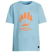 Orange stars T-shirt lichtblauw Jongens Katoen Ronde hals Printopdruk - maat 98/104