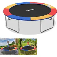 YRHome Randafdekking voor trampoline, veerafdekking, diameter 305 cm, UV-bestendig, scheurvast, randbescherming, veiligheidsmat, trampoline-accessoires, standaardmaat voor trampolines meerkleurig
