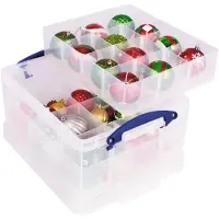 Really Useful Box opbergdoos 21 l | met 2 inzetbakjes | transparant