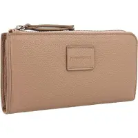 Fredsbruder Leren portemonnee Lanbe Zip Around Wallet Feather Grey Lichtbruin