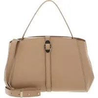 Coccinelle Leren Handtas Schoudertas Chara Handbag Grained Leather Fresh Beige