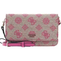 GUESS Loralee Crossbody Organizer Tas Dames Beige Roze - Maat One Size - Kleur: Roze | Soccerfanshop